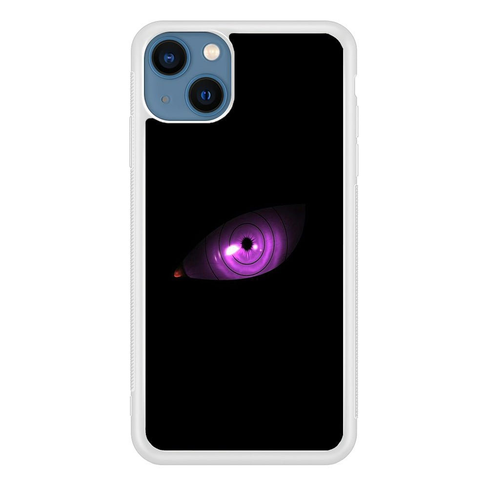 Naruto - Eye Rinnegan iPhone 13 Mini Case-Phone Case-Rubber White (2D Case)-Altracase