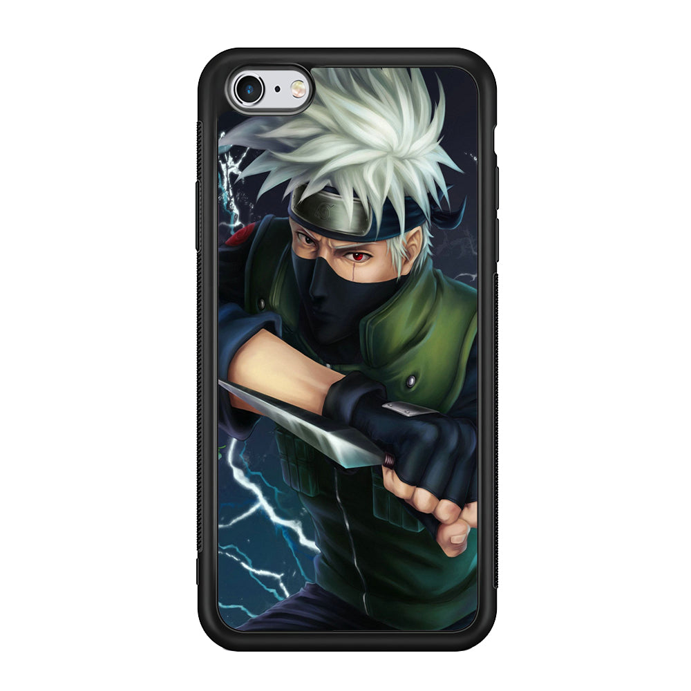 Naruto - Kakashi Hatake iPhone 6 Plus | 6s Plus Case-Phone Case-Rubber Black (2D Case)-Altracase