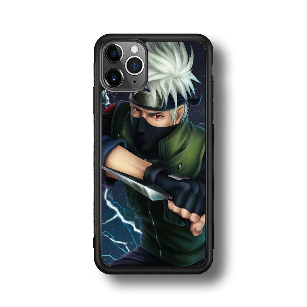 Naruto - Kakashi Hatake iPhone 11 Pro Case-Phone Case-Rubber Black (2D Case)-Altracase