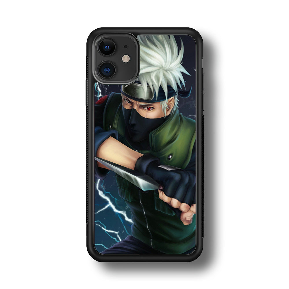 Naruto - Kakashi Hatake iPhone 11 Case-Phone Case-Rubber Black (2D Case)-Altracase