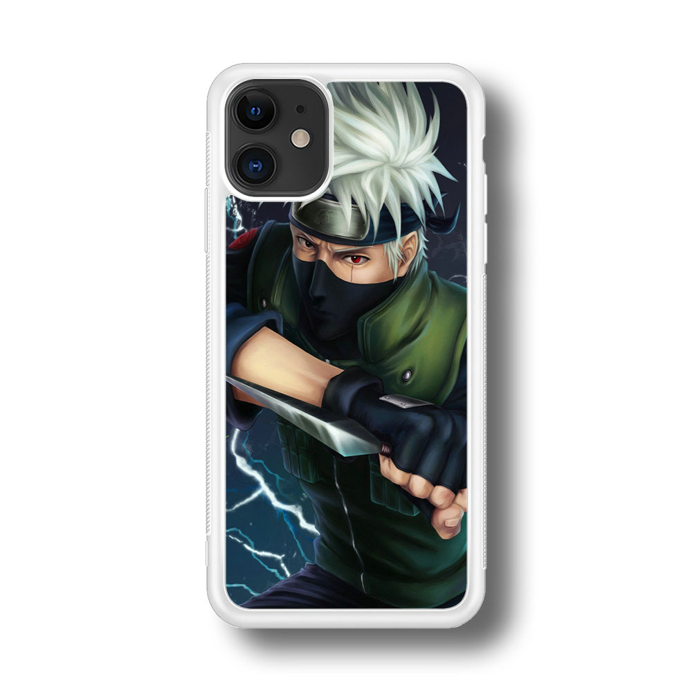 Naruto - Kakashi Hatake iPhone 11 Case-Phone Case-Rubber White (2D Case)-Altracase
