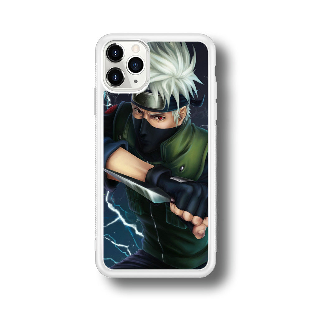 Naruto - Kakashi Hatake iPhone 11 Pro Max Case-Phone Case-Rubber White (2D Case)-Altracase