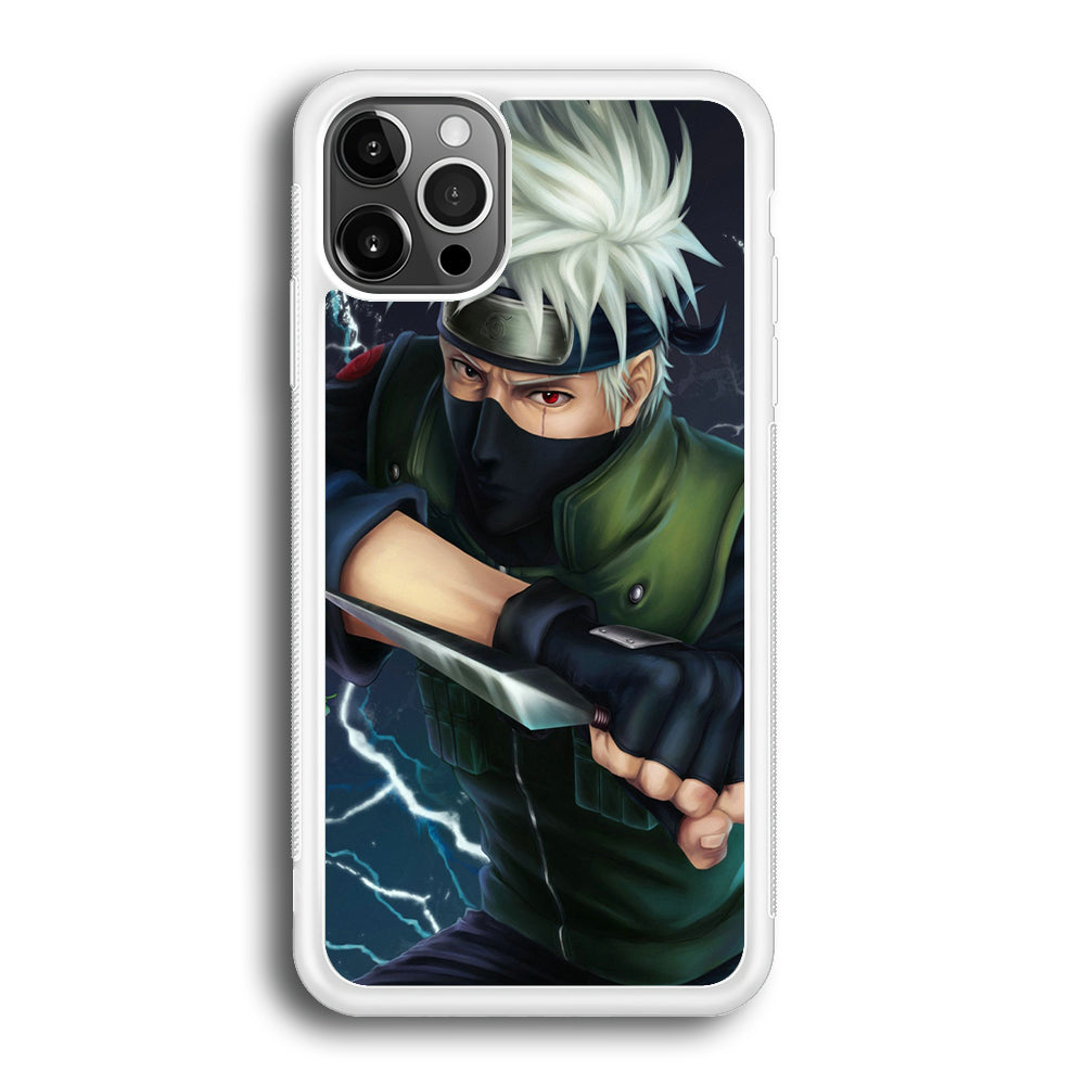 Naruto - Kakashi Hatake iPhone 12 Pro Max Case-Phone Case-Rubber White (2D Case)-Altracase