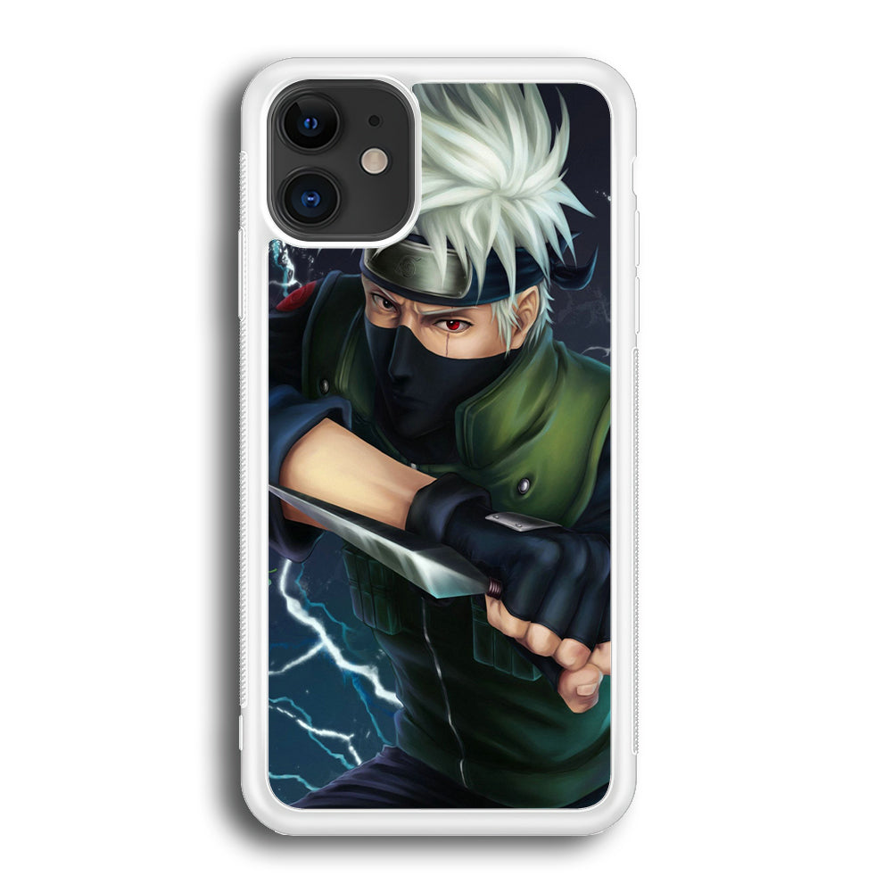 Naruto - Kakashi Hatake iPhone 12 Case-Phone Case-Rubber White (2D Case)-Altracase