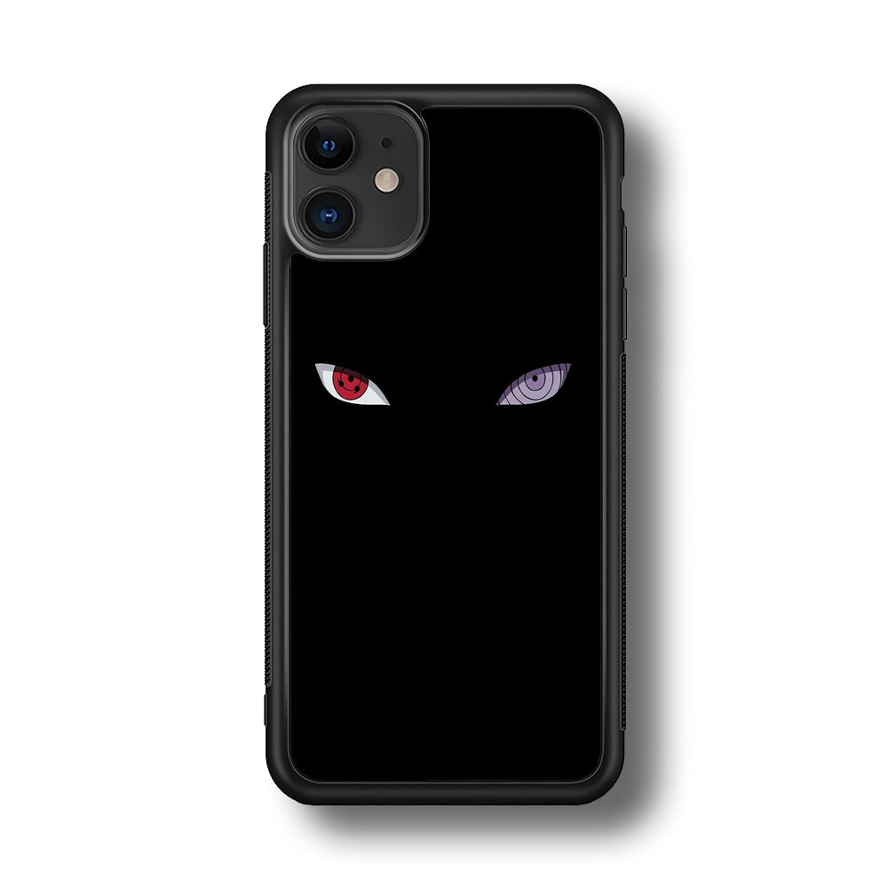 Naruto - Sharingan Rinnegan iPhone 11 Case-Phone Case-Rubber Black (2D Case)-Altracase