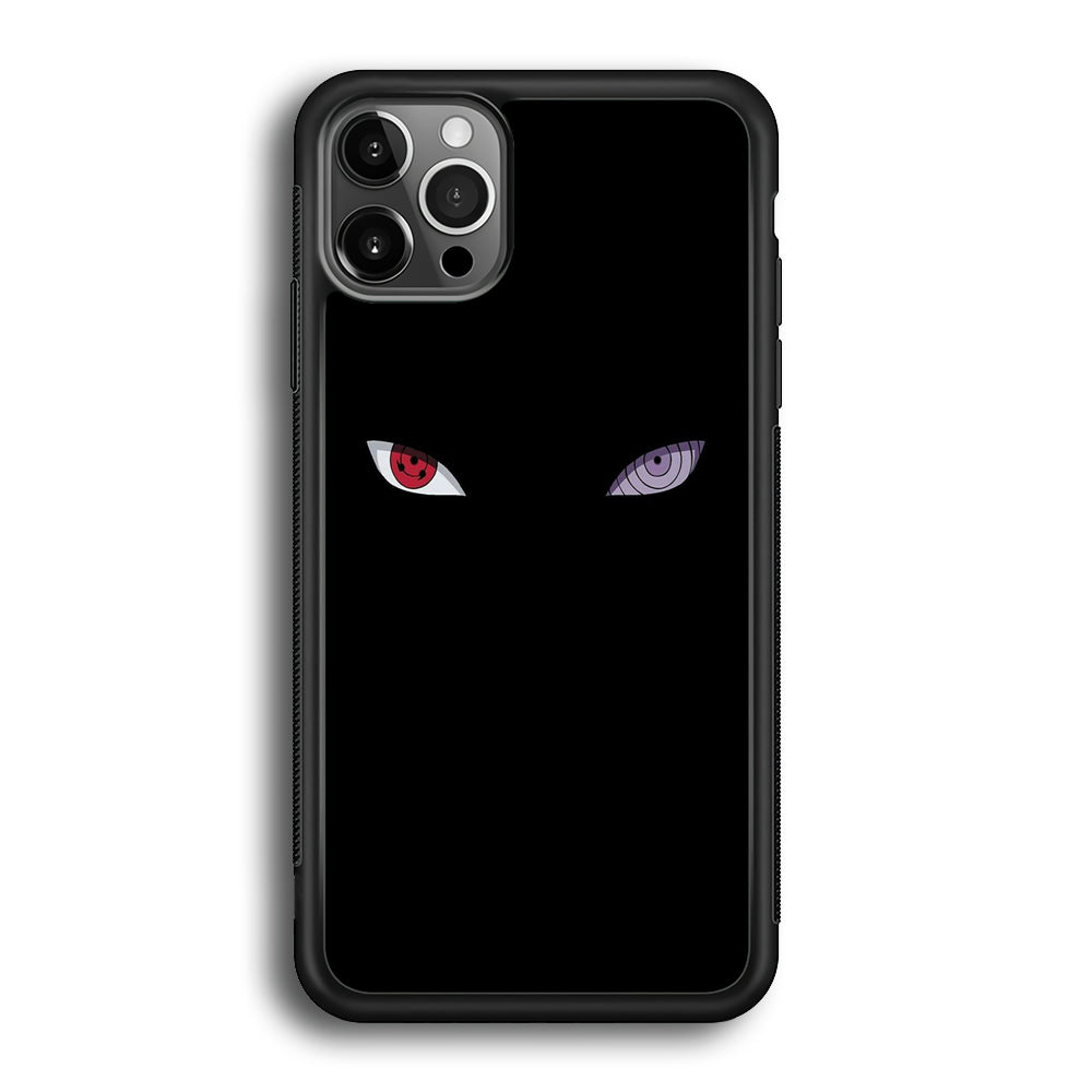Naruto - Sharingan Rinnegan iPhone 12 Pro Case-Phone Case-Rubber Black (2D Case)-Altracase