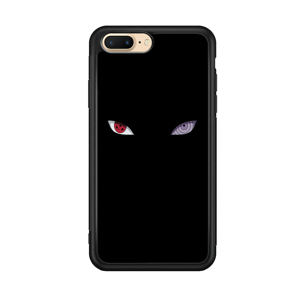 Naruto - Sharingan Rinnegan iPhone 8 Plus Case-Phone Case-Rubber Black (2D Case)-Altracase