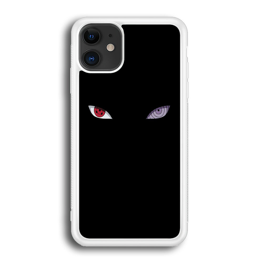 Naruto - Sharingan Rinnegan iPhone 12 Case-Phone Case-Rubber White (2D Case)-Altracase