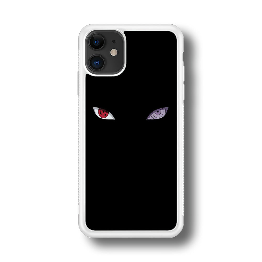 Naruto - Sharingan Rinnegan iPhone 11 Case-Phone Case-Rubber White (2D Case)-Altracase