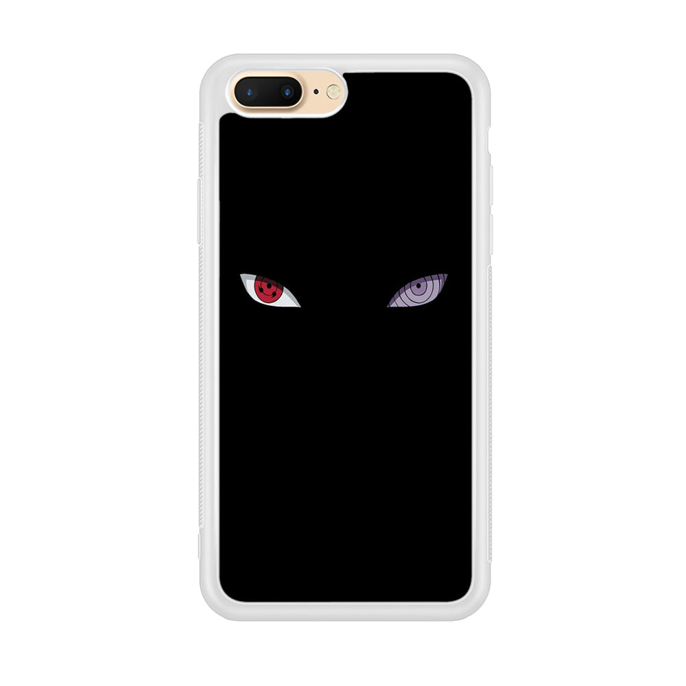 Naruto - Sharingan Rinnegan iPhone 8 Plus Case-Phone Case-Rubber White (2D Case)-Altracase