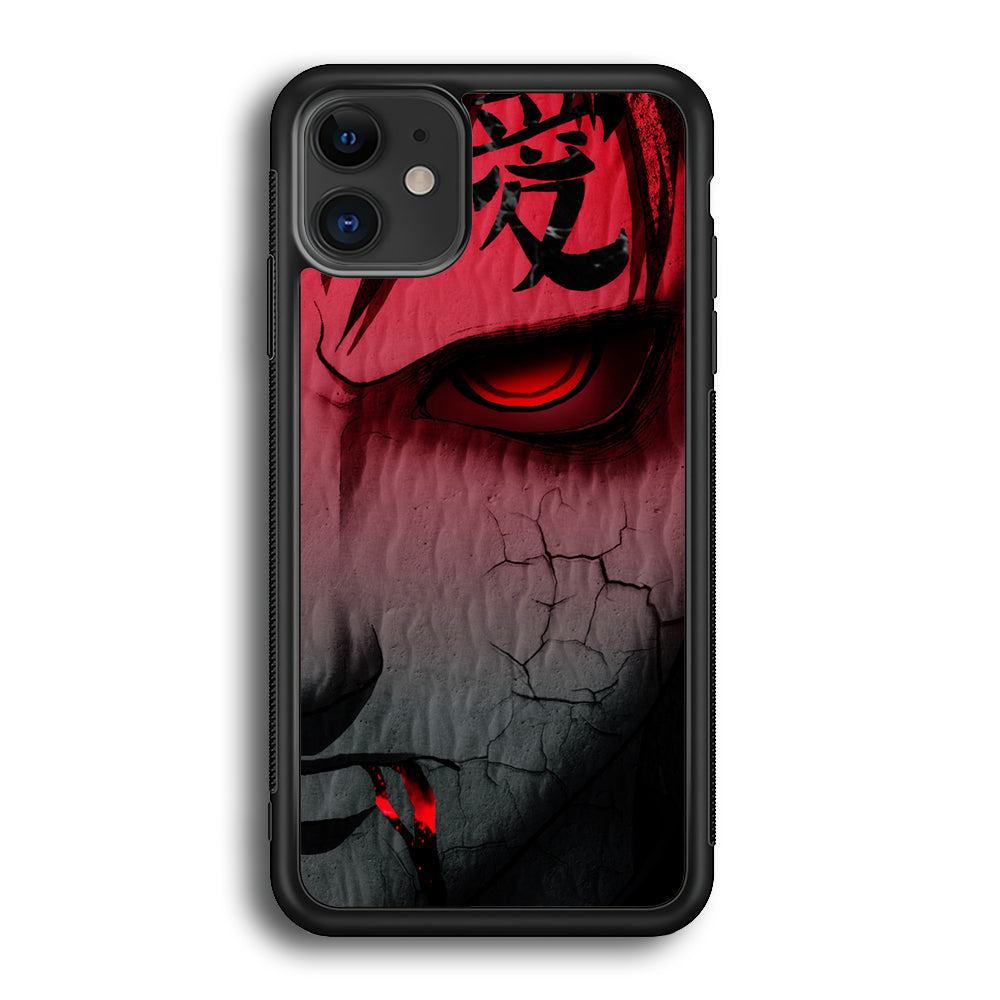 Naruto Gaara Face iPhone 12 Case-Phone Case-Rubber Black (2D Case)-Altracase