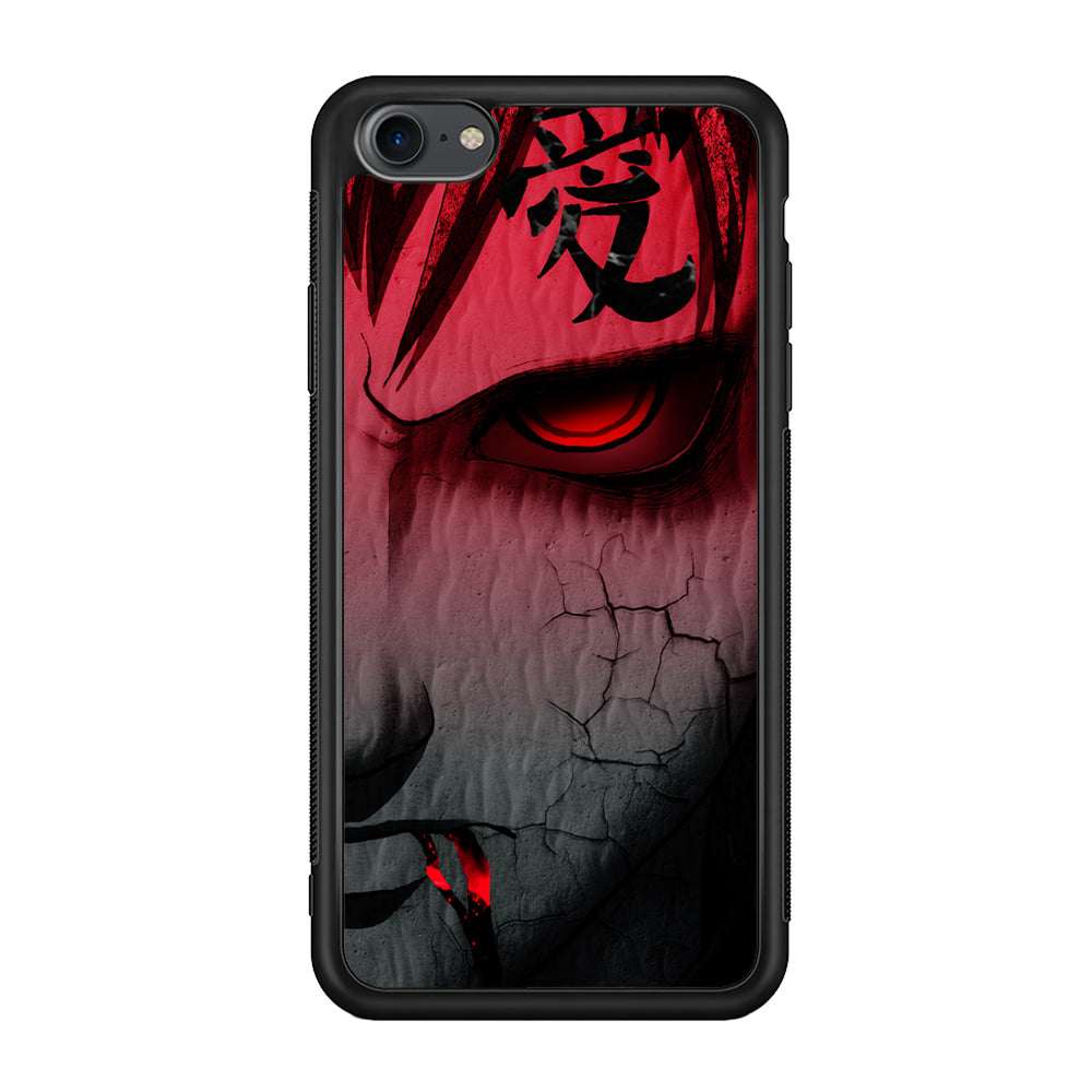 Naruto Gaara Face iPhone 7 Case-Phone Case-Rubber Black (2D Case)-Altracase