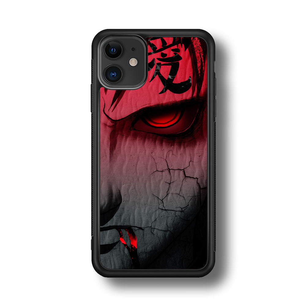 Naruto Gaara Face iPhone 11 Case-Phone Case-Rubber Black (2D Case)-Altracase