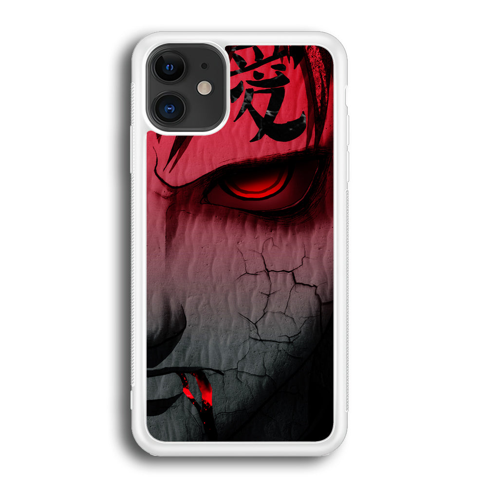 Naruto Gaara Face iPhone 12 Case-Phone Case-Rubber White (2D Case)-Altracase