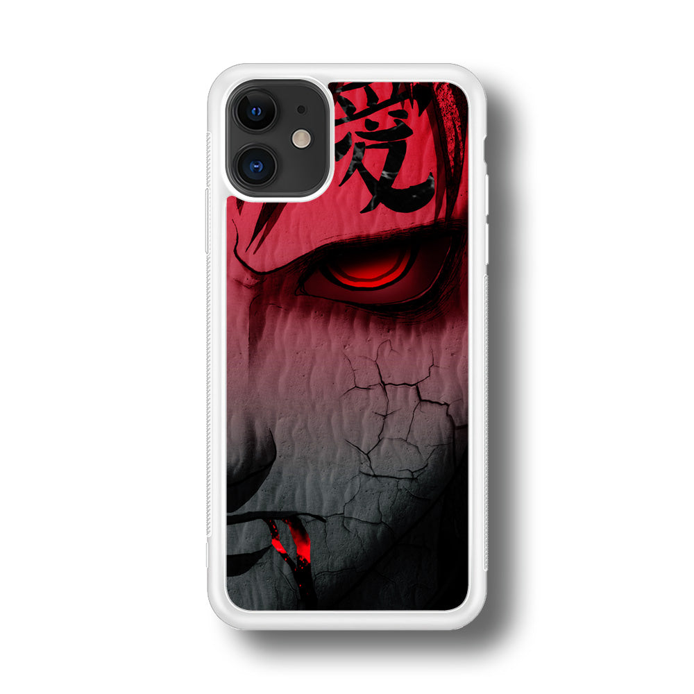 Naruto Gaara Face iPhone 11 Case-Phone Case-Rubber White (2D Case)-Altracase