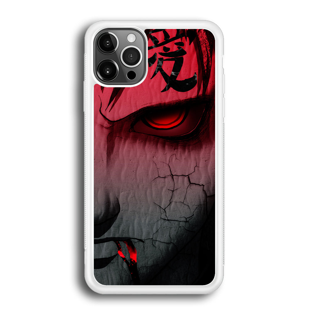 Naruto Gaara Face iPhone 12 Pro Max Case-Phone Case-Rubber White (2D Case)-Altracase