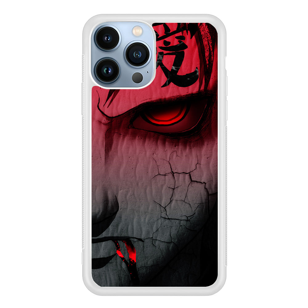 Naruto Gaara Face iPhone 15 Pro Case-Phone Case-Rubber White (2D Case)-Altracase
