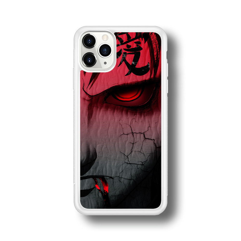 Naruto Gaara Face iPhone 11 Pro Max Case-Phone Case-Rubber White (2D Case)-Altracase