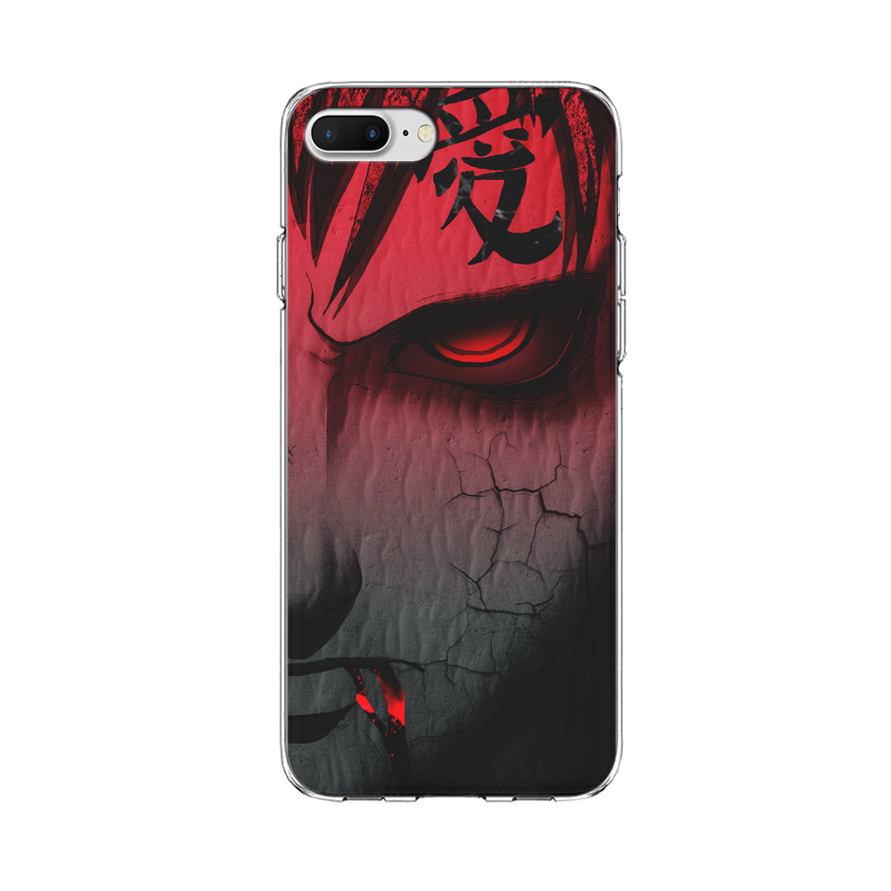 Naruto Gaara Face iPhone 8 Plus Case-Phone Case-Clear Soft Case-Altracase