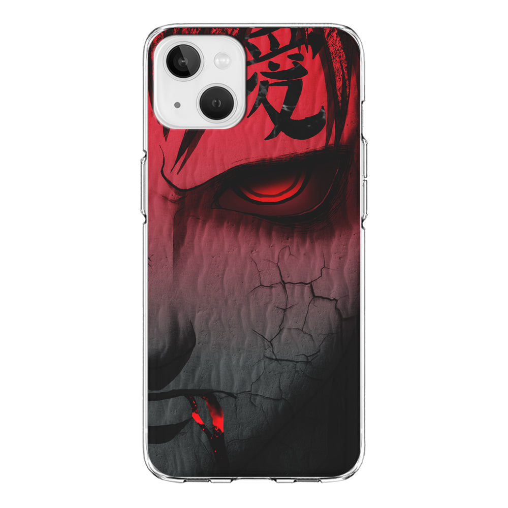 Naruto Gaara Face iPhone 13 Mini Case-Phone Case-Clear Soft Case-Altracase