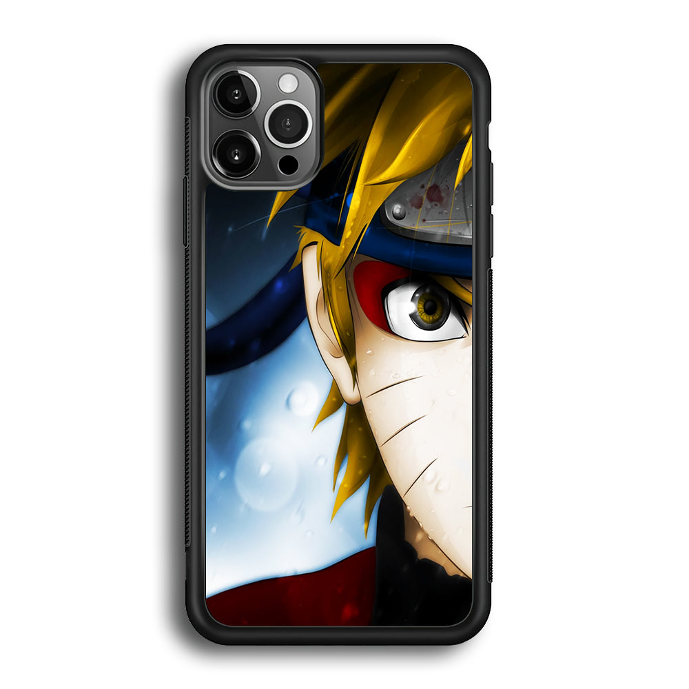 Naruto Half Face iPhone 12 Pro Max Case-Phone Case-Rubber Black (2D Case)-Altracase