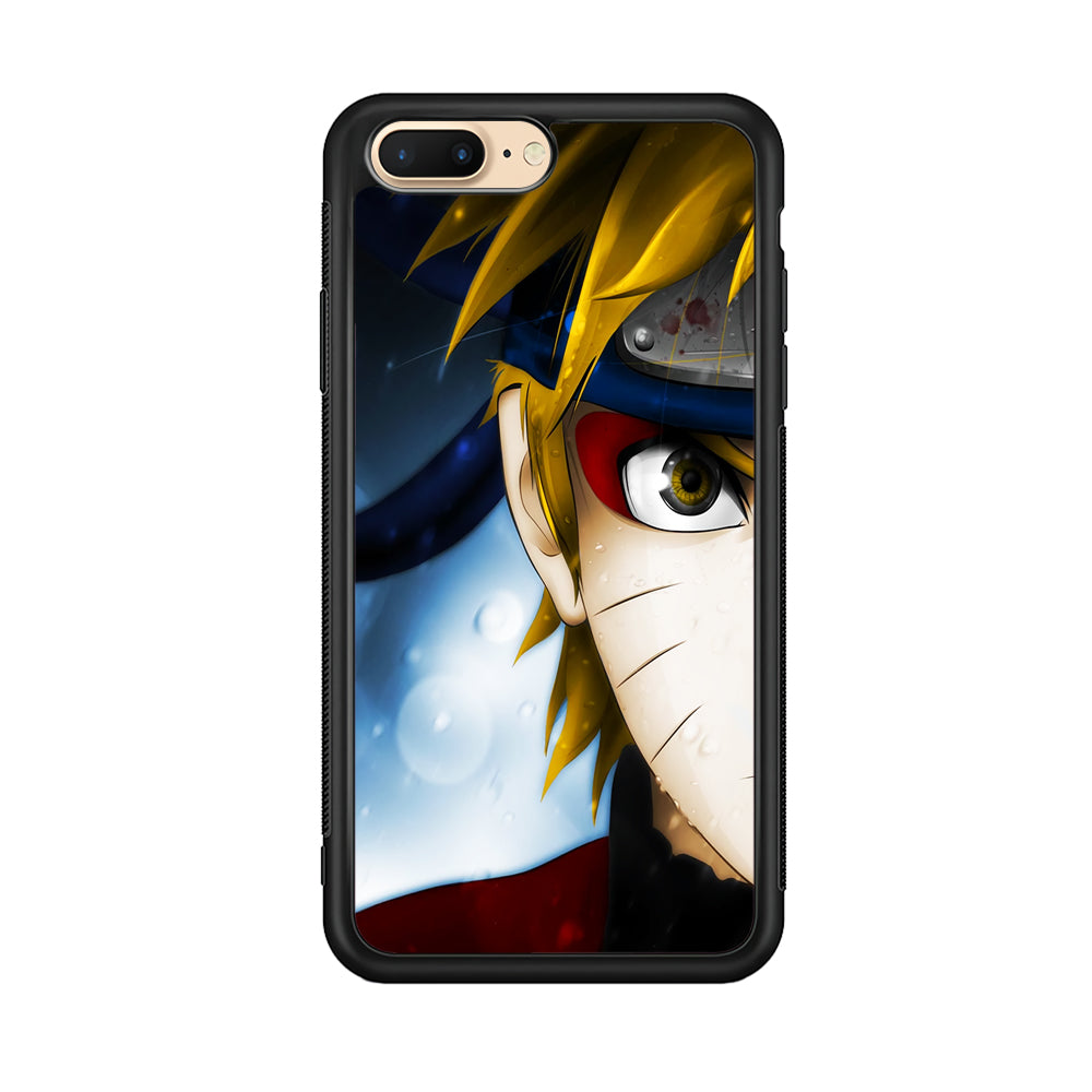 Naruto Half Face iPhone 8 Plus Case-Phone Case-Rubber Black (2D Case)-Altracase