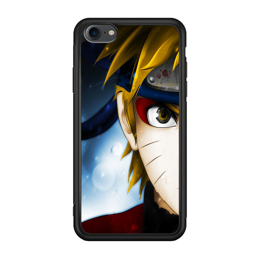 Naruto Half Face iPhone 8 Case-Phone Case-Rubber Black (2D Case)-Altracase