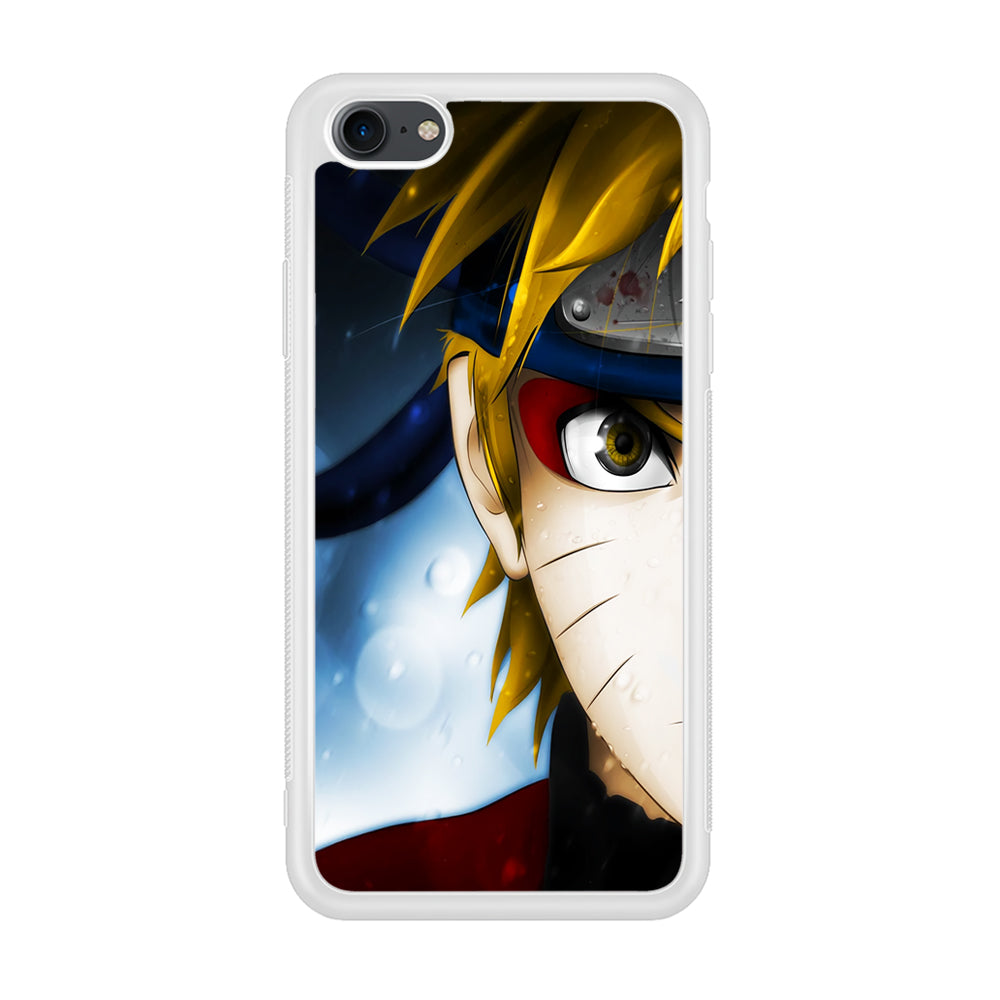 Naruto Half Face iPhone 7 Case-Phone Case-Rubber White (2D Case)-Altracase