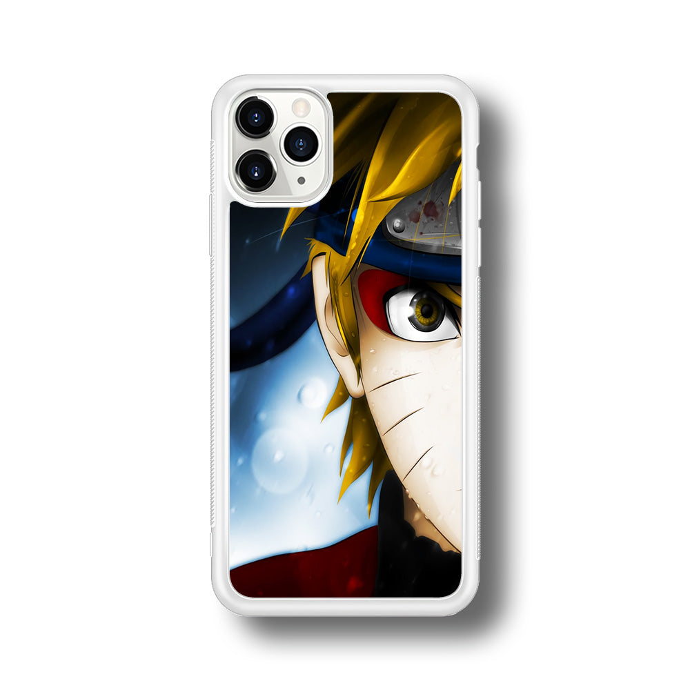 Naruto Half Face iPhone 11 Pro Max Case-Phone Case-Rubber White (2D Case)-Altracase