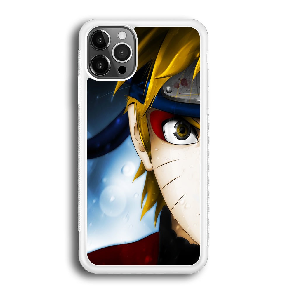Naruto Half Face iPhone 12 Pro Max Case-Phone Case-Rubber White (2D Case)-Altracase