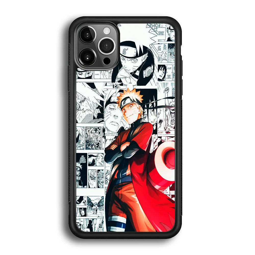 Naruto Hokage Comic iPhone 12 Pro Max Case-Phone Case-Rubber Black (2D Case)-Altracase