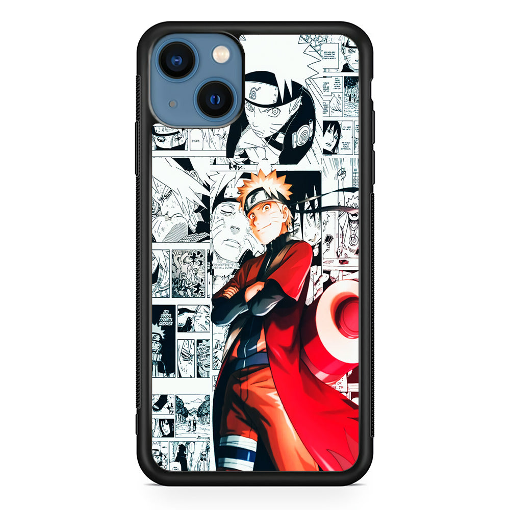 Naruto Hokage Comic iPhone 13 Mini Case-Phone Case-Rubber Black (2D Case)-Altracase