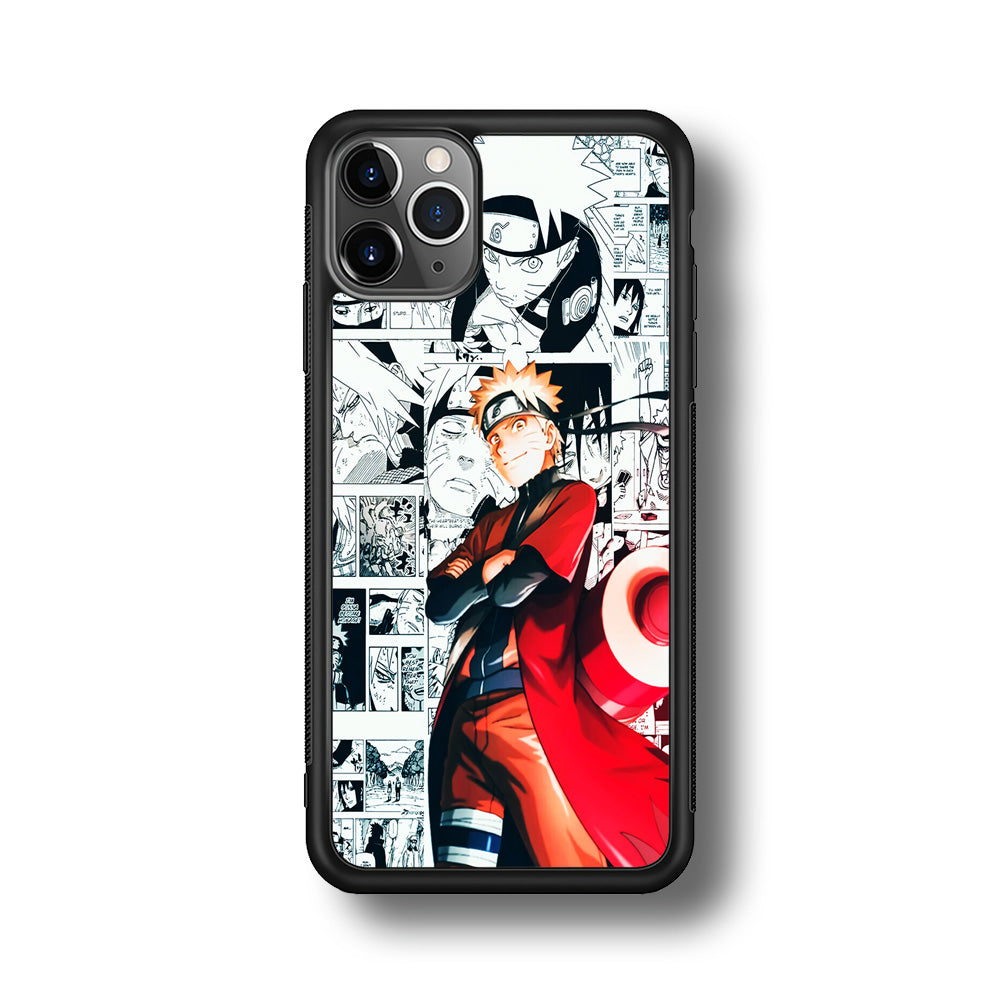 Naruto Hokage Comic iPhone 11 Pro Max Case-Phone Case-Rubber Black (2D Case)-Altracase