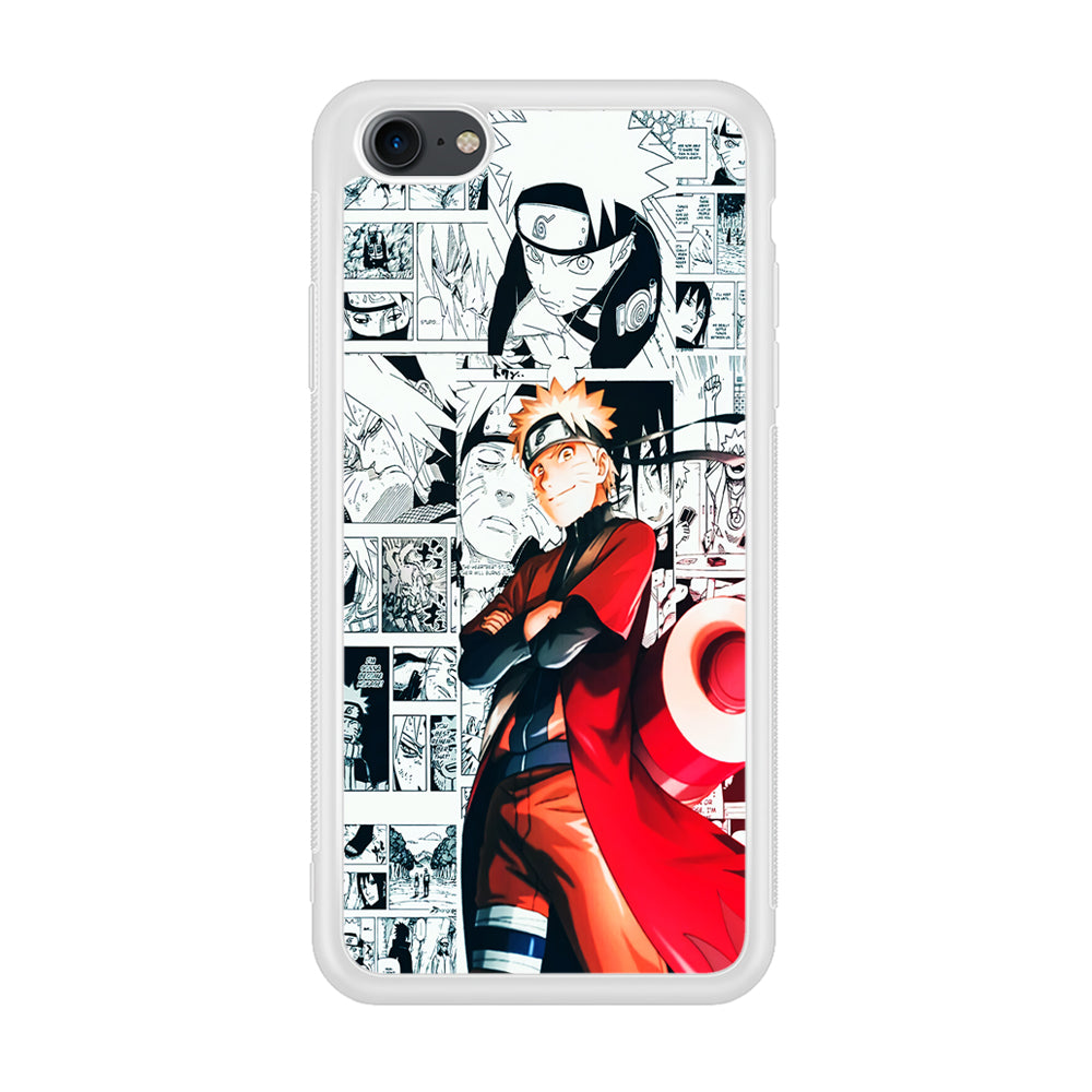 Naruto Hokage Comic iPhone 7 Case-Phone Case-Rubber White (2D Case)-Altracase