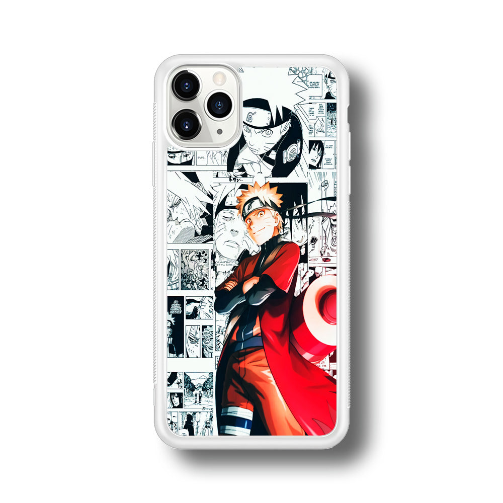 Naruto Hokage Comic iPhone 11 Pro Max Case-Phone Case-Rubber White (2D Case)-Altracase