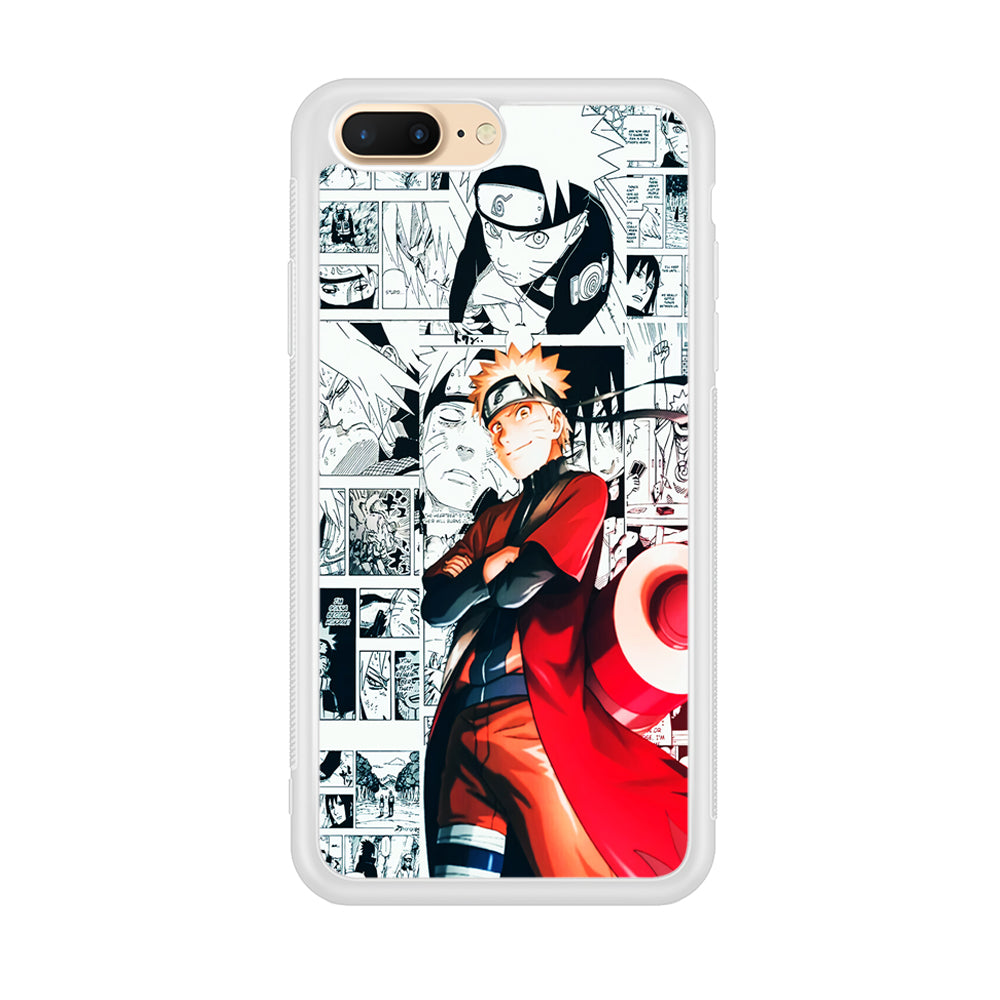 Naruto Hokage Comic iPhone 8 Plus Case-Phone Case-Rubber White (2D Case)-Altracase