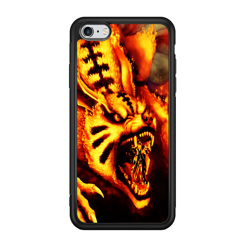 Naruto Nine Tailed Demon Fox iPhone 6 Plus | 6s Plus Case-Phone Case-Rubber Black (2D Case)-Altracase