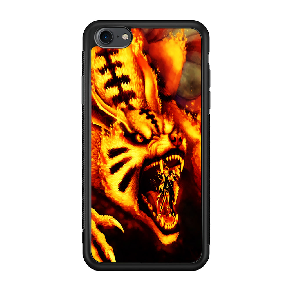 Naruto Nine Tailed Demon Fox iPhone 7 Case-Phone Case-Rubber Black (2D Case)-Altracase