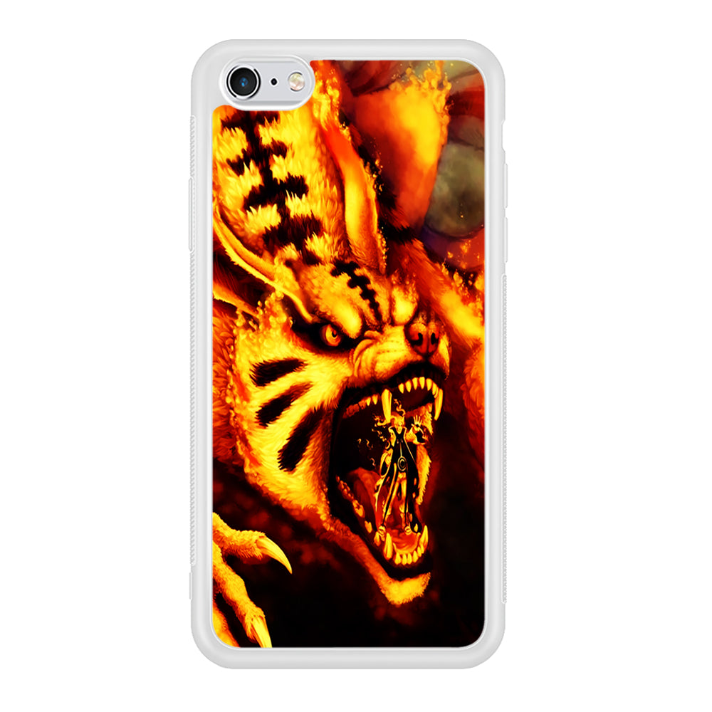 Naruto Nine Tailed Demon Fox iPhone 6 Plus | 6s Plus Case-Phone Case-Rubber White (2D Case)-Altracase