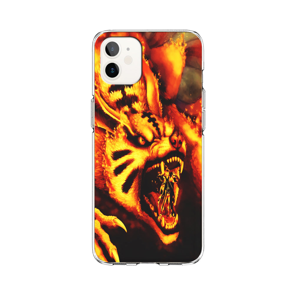 Naruto Nine Tailed Demon Fox iPhone 12 Case-Phone Case-Clear Soft Case-Altracase