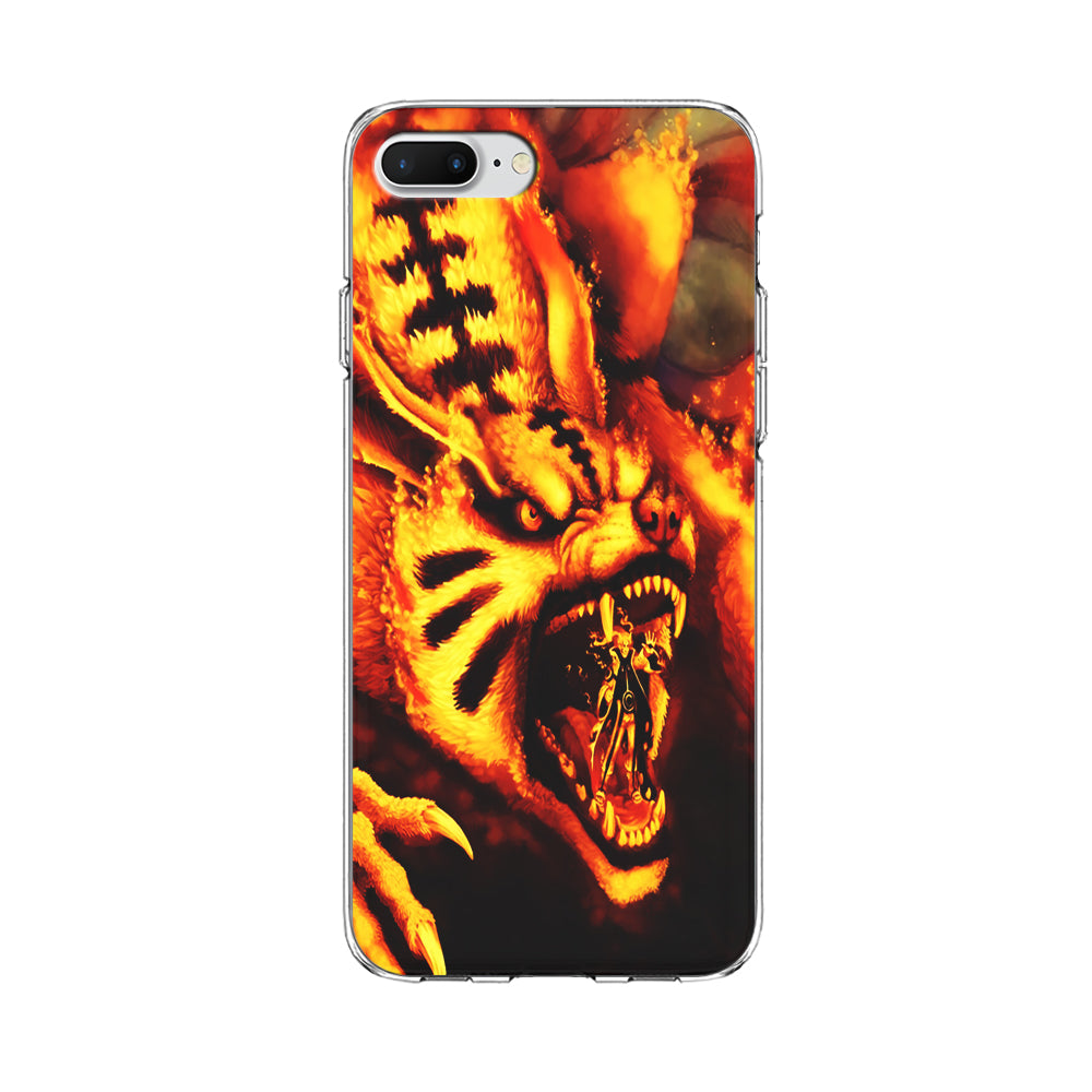 Naruto Nine Tailed Demon Fox iPhone 8 Plus Case-Phone Case-Clear Soft Case-Altracase