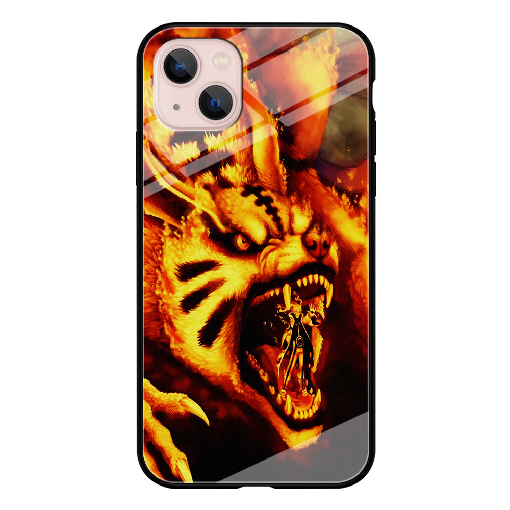 Naruto Nine Tailed Demon Fox iPhone 13 Mini Case-Phone Case-Tempered Glass Case-Altracase