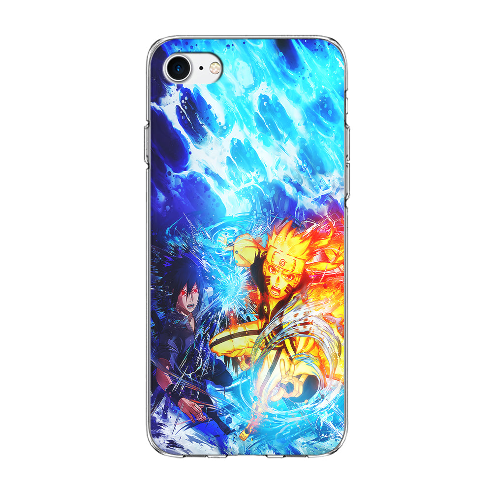 Naruto Sasuke Together iPhone 7 Case-Phone Case-Clear Soft Case-Altracase