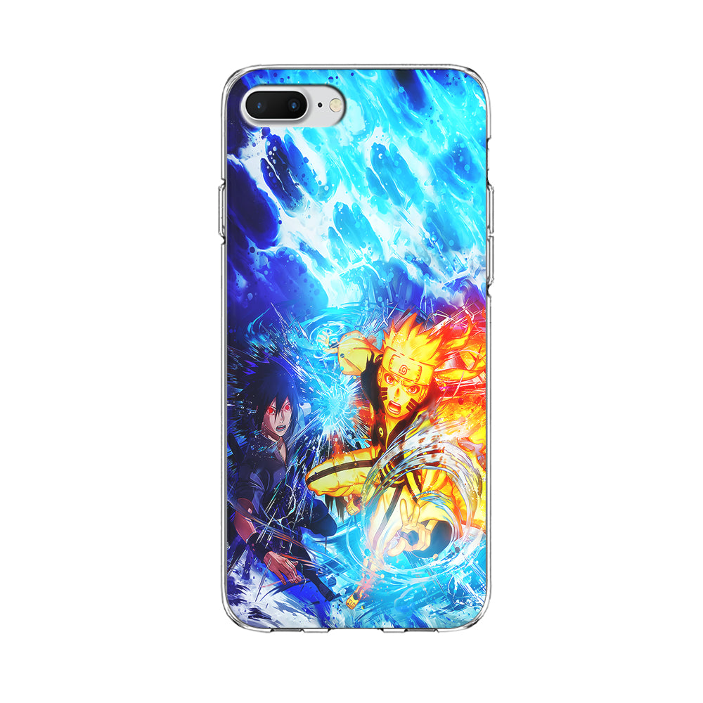 Naruto Sasuke Together iPhone 8 Plus Case-Phone Case-Clear Soft Case-Altracase