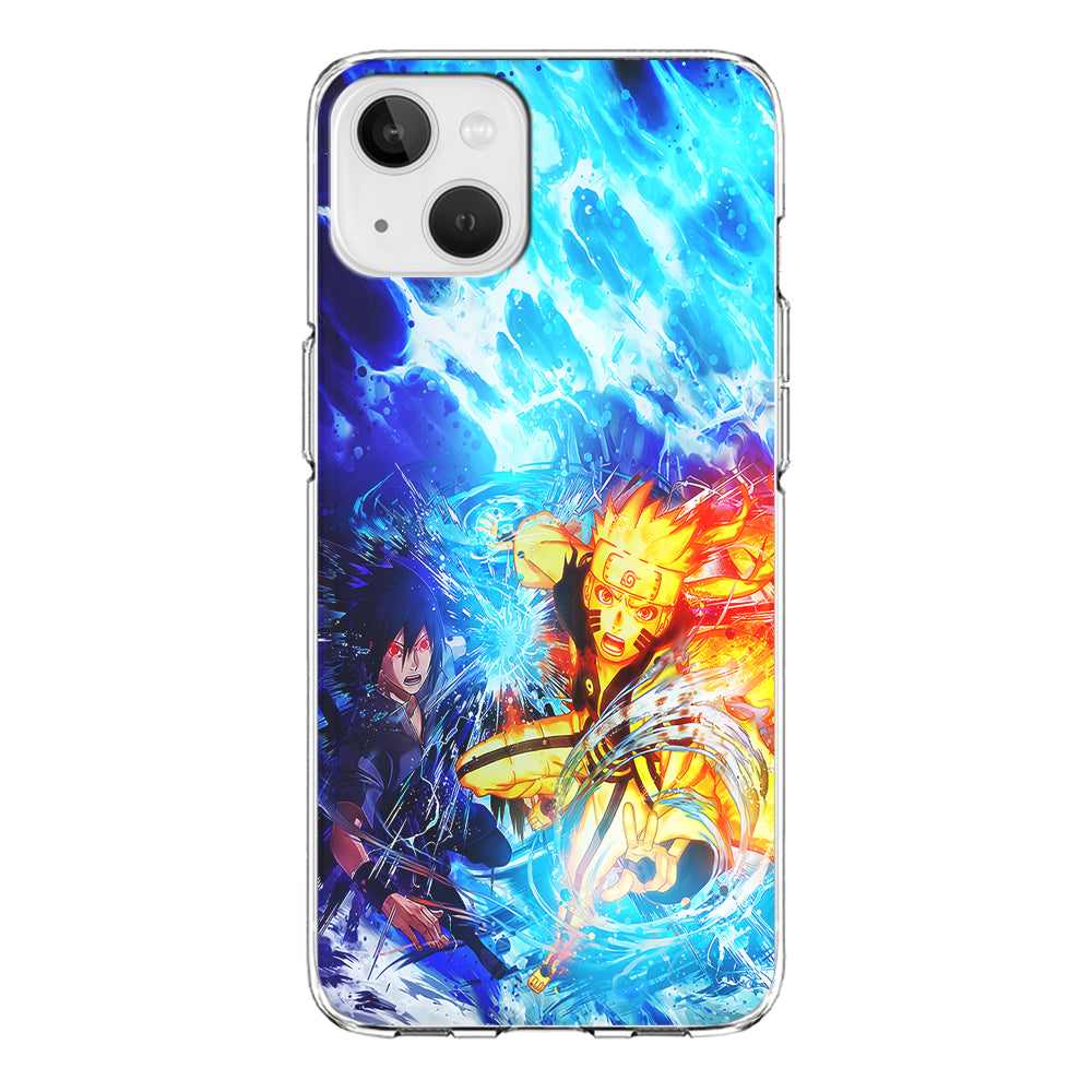 Naruto Sasuke Together iPhone 13 Mini Case-Phone Case-Clear Soft Case-Altracase