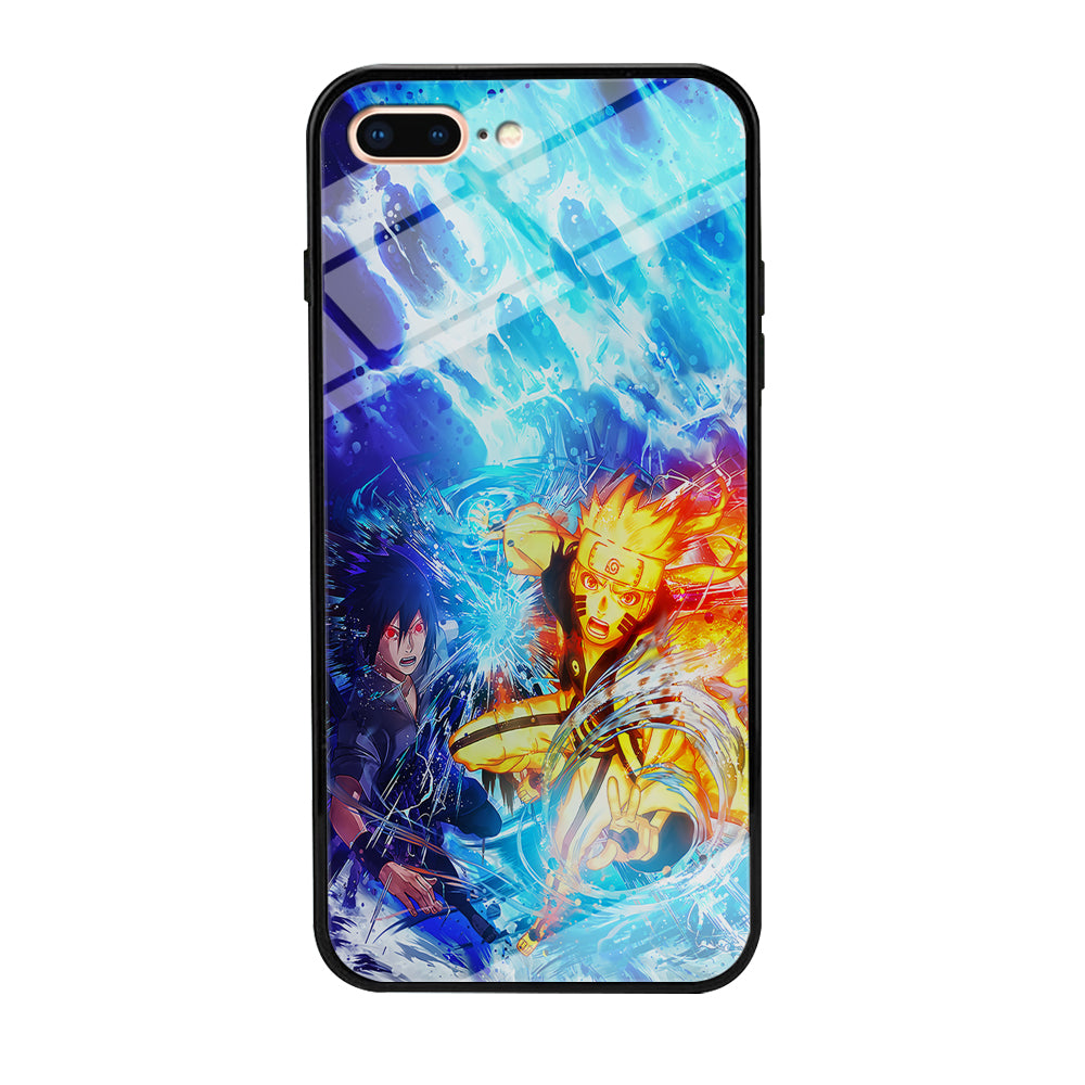 Naruto Sasuke Together iPhone 7 Plus Case-Phone Case-Tempered Glass Case-Altracase