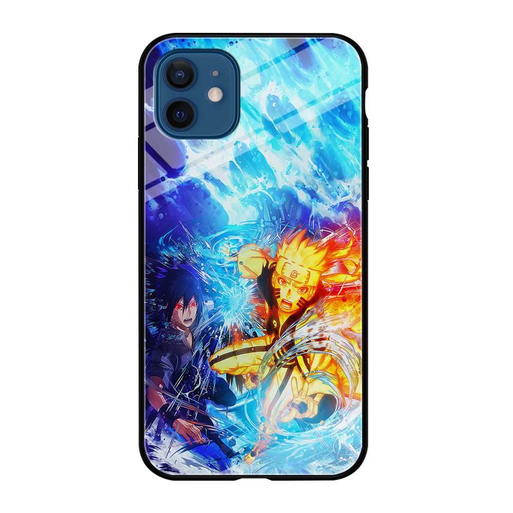Naruto Sasuke Together iPhone 12 Case-Phone Case-Tempered Glass Case-Altracase