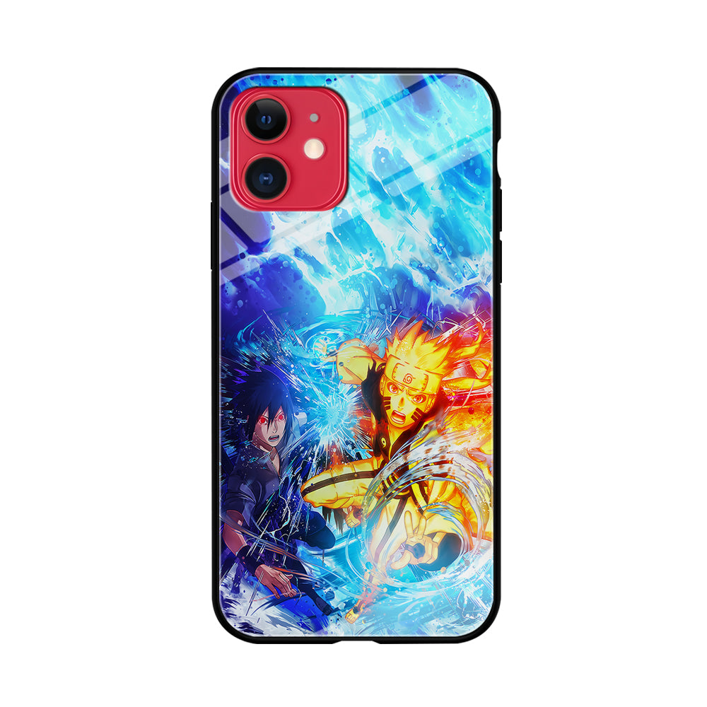 Naruto Sasuke Together iPhone 11 Case-Phone Case-Tempered Glass Case-Altracase