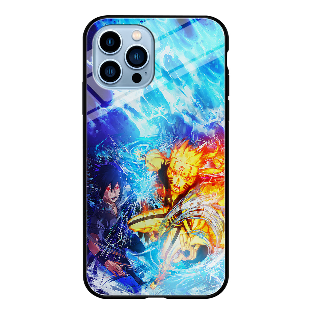 Naruto Sasuke Together iPhone 13 Pro Max Case-Phone Case-Tempered Glass Case-Altracase