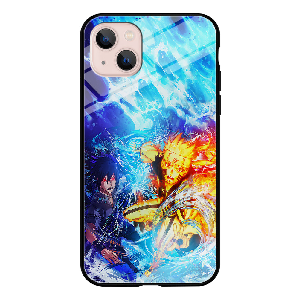 Naruto Sasuke Together iPhone 13 Mini Case-Phone Case-Tempered Glass Case-Altracase